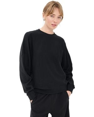 Tibi Lightweight Crewneck Sweatshirt - Black