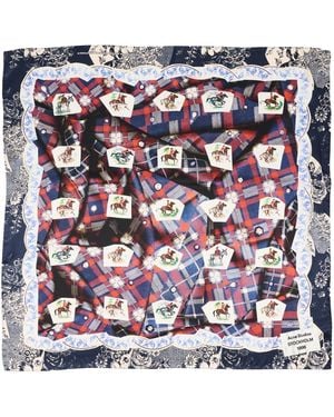 Acne Studios Volta Check Scarf - White