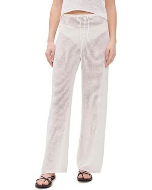 Onia Linen Knit Drawstring Pants - White