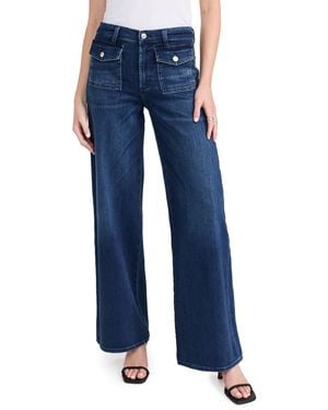 Citizens of Humanity Raven Patch Pocket Wide Leg Jeans - Blue