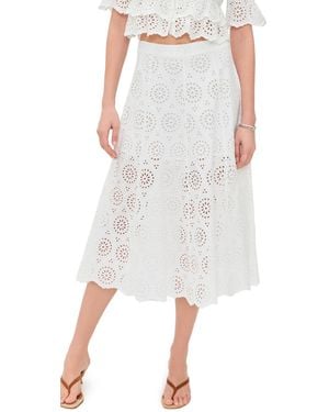 FRAME The Solstice Eyelet Skirt - White