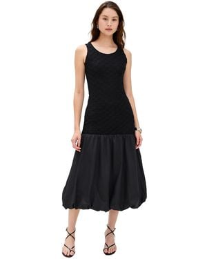 Bardot Melody Lace Poplin Maxi Dress - Black