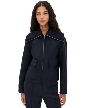 Theory Cozy Collared Jacket - Blue