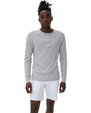 Reigning Champ 1X1 Slub Slim Henley - Gray