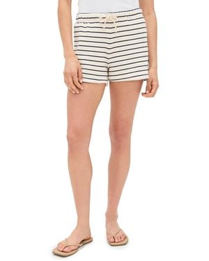 PERFECTWHITETEE Stripe French Terry Shorts - Black