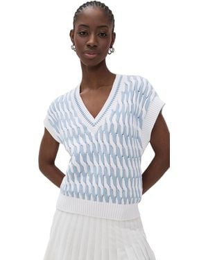 Varley Alfie Cable Knit Vest - White