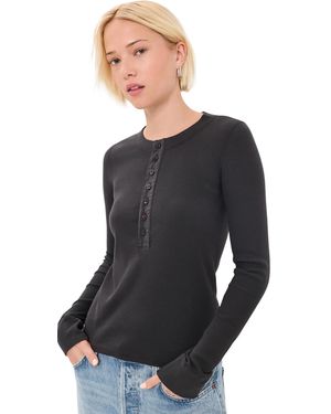 AMO Calla Henley Tee - Black
