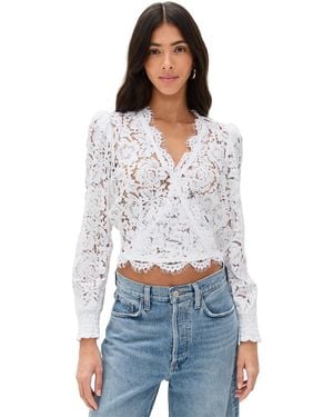 Generation Love Kairi Lace Wrap Blouse - White