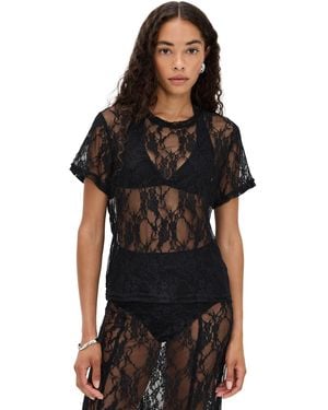 Le Bos Lace Tee - Black