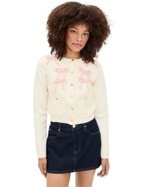 English Factory Bow Cardigan - Black