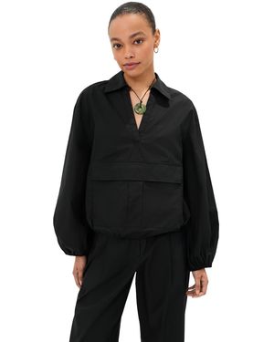 Le Bos Tate Poplin Pullover - Black