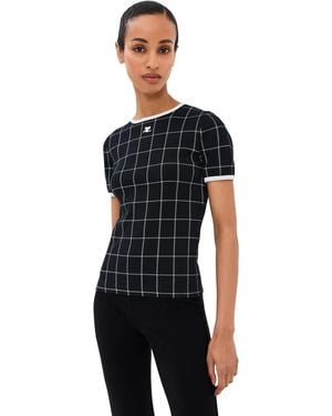 Courreges Signature Contrast T-Shirt - Blue
