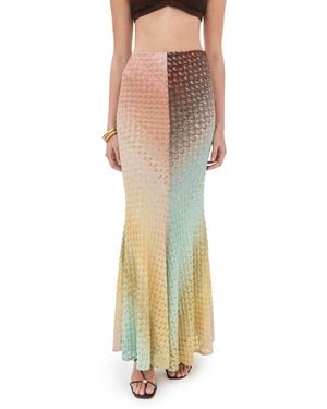 Missoni Long Metallic Skirt - Natural