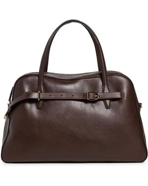 Madewell The Belted Satchel Leather Bag - Brown