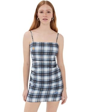 Acne Studios 半袖チェック柄ミニワンピース Acne Studios 半袖チェック柄ミニワンピース