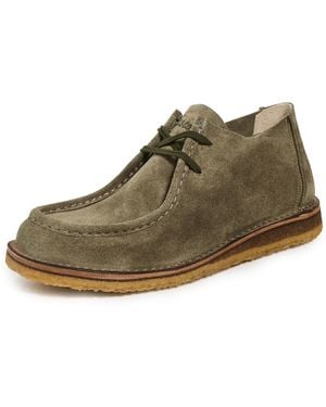 Astorflex Beenflex Suede Lace Up Boots - Green