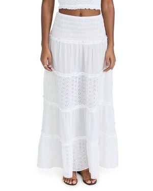 Playa Lucila Smocked Skirt - White