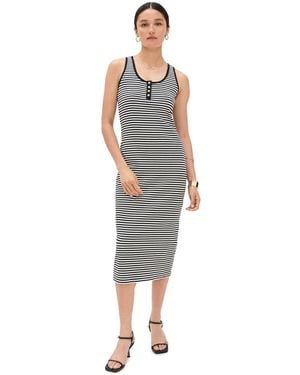 Anine Bing Alessia Tank Midi Dress - Black
