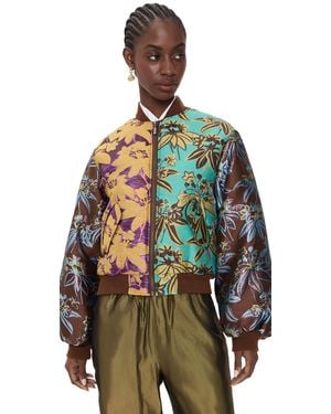 ALÉMAIS Bodie Jacquard Bomber Jacket - Multicolour