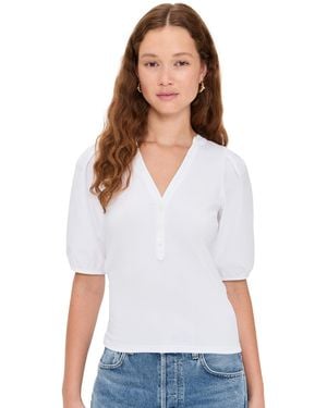 Madewell Puff Sleeve Knit Top - White