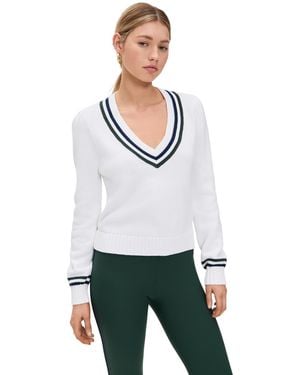 The Upside Sonny V Neck Knit Sweater - White