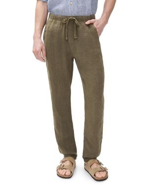 Faherty Linen Drawstring Pants - Green
