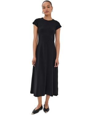 Another Tomorrow Fitted Tee Dress - Black