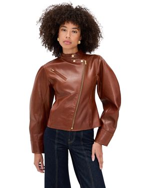 Ulla Johnson Ilaria Leather Jacket - Blue