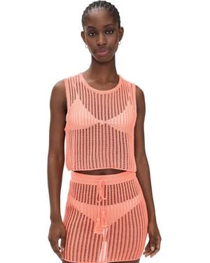 LSPACE Sander Crochet Top - Red