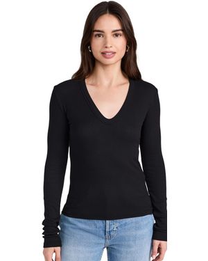 Cotton Citizen Verona U Neck Shirt - Black