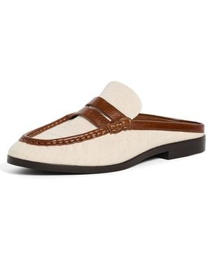 Jonathan Simkhai Dean Canvas Combo Loafer Mules - Black