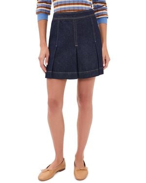 Madewell Denim Pleated Mini Skirt - Blue