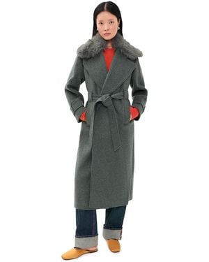 ALIGNE George Faux Fur Collar Jacket - Black
