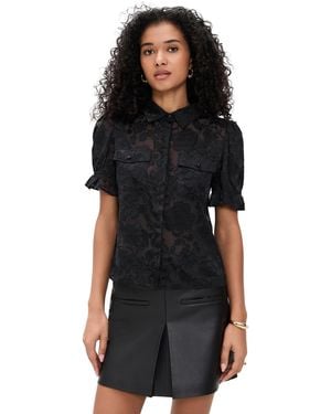 Generation Love Mina Burn-Out Shirt - Black