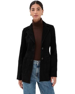 Rohe Suede Cinched Blazer - Black