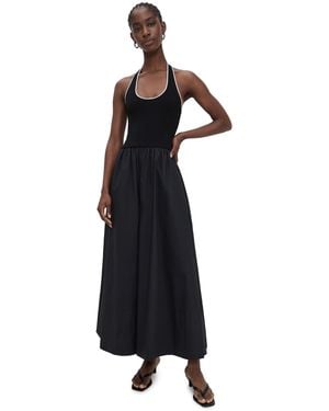 St. Agni Halter Gathered Dress - Black