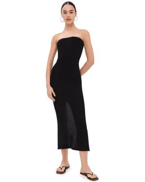 St. Agni Textured Knit Column Dress - Black
