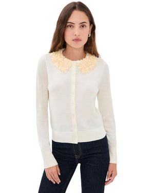 Ulla Johnson Anna Embellished Cardigan - White