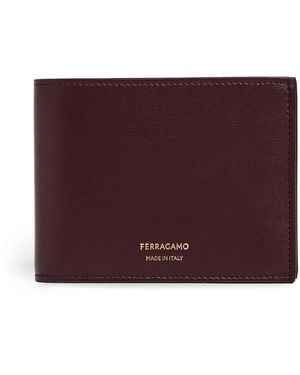 Ferragamo Florence Classic Leather Bifold Wallet - Red