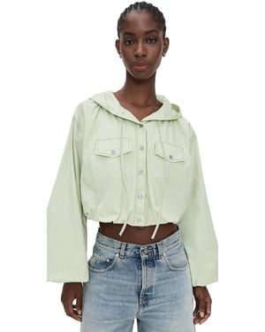 Sea Sullivan Sportswear Hooded Bubble Blouse Foam - Multicolor