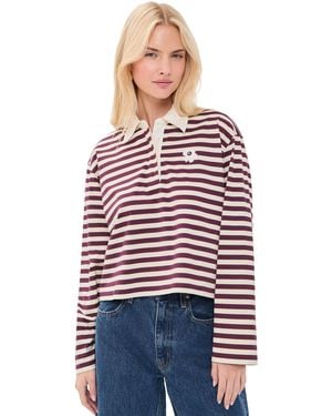 Marimekko Kipin Tasaraita Unikko Kioski Polo Shirt - Red