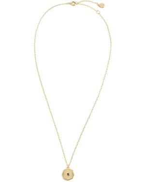 Gorjana Birthstone Coin Necklace - White
