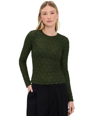 Rag & Bone Ellie Lace Long Sleeve Tee - Green