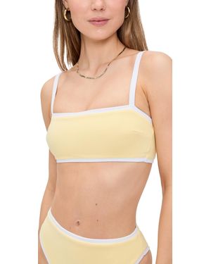 Vitamin A Poppy Bandeau Bikini Top - Orange