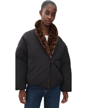 Bailey Rose Leopard Jacket - Black