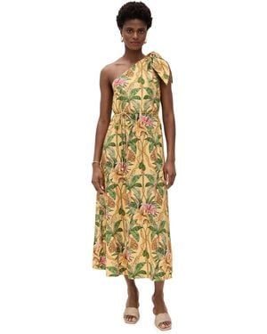 FARM Rio One Shoulder Petals Maxi Dress - Multicolor
