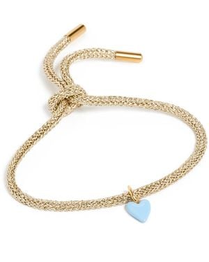 Hart Metallic Bracelet With Heart Charm - White