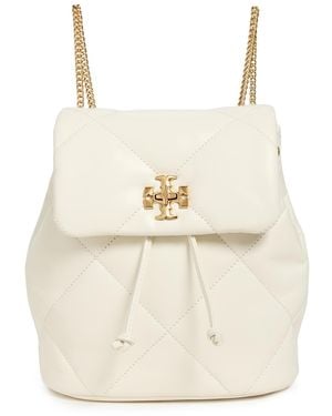 Tory Burch Kira Diamond Quilt Mini Backpack - Natural