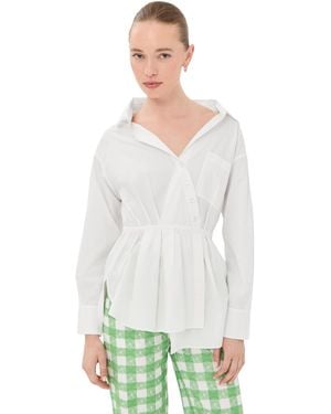 Rosie Assoulin Falling Off The Shoulder Top - White