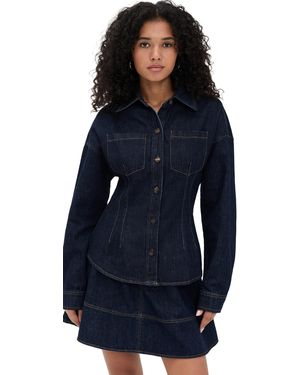 Line & Dot Caryl Hourglass Jacket - Blue
